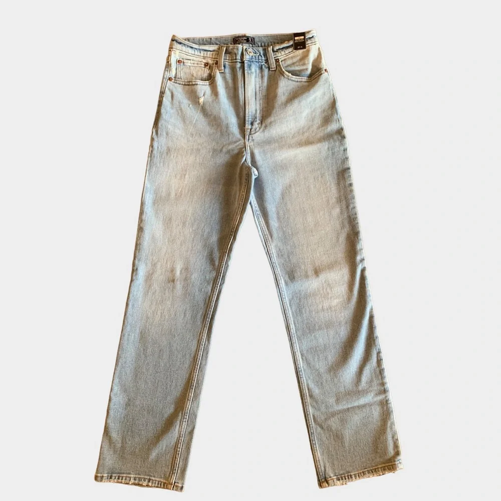 ABERCROMBIE & FITCH Zoe Natural Rise Ankle Straight Jean 27 LONG - Picture 4 of 12